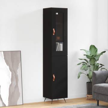 Highboard Black 34.5x34x180 cm - Stylish Storage Solution