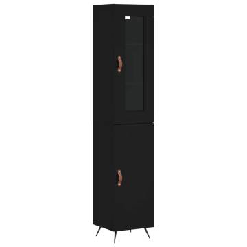 Highboard Black 34.5x34x180 cm - Stylish Storage Solution