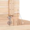 Solid Wood Pine Laundry Basket - 88.5x44x66 cm