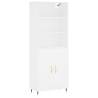 Stylish Highboard White 69.5x34x180 cm - Hipo Market