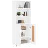 Stylish Highboard White 69.5x34x180 cm - Hipo Market