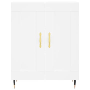 Stylish Highboard White 69.5x34x180 cm - Hipo Market