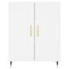 Stylish Highboard White 69.5x34x180 cm - Hipo Market