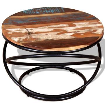 Coffee Table - Solid Reclaimed Wood 60x60x40 cm | Hipo Market