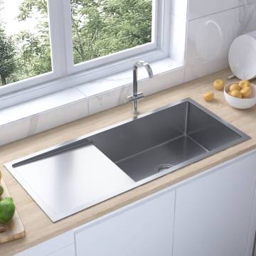 Handmade Stainless Steel Kitchen Sink | Elegant & Functional