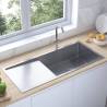 Handmade Kitchen Sink Stainless Steel Colour silver Size 100 x 44 x 20 cm 