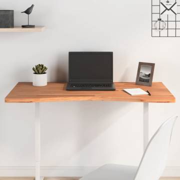 Desk Top 100x(45-50)x2.5 cm Solid Wood Beech | Hipomarket