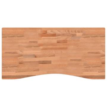 Desk Top 100x(45-50)x2.5 cm Solid Wood Beech | Hipomarket