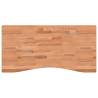 Desk Top 100x(45-50)x2.5 cm Solid Wood Beech | Hipomarket