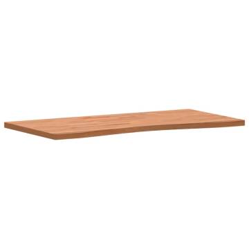 Desk Top 100x(45-50)x2.5 cm Solid Wood Beech | Hipomarket