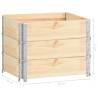 Pallet Collars 3 pcs 60x80 cm - Solid Pine Wood | Hipo Market