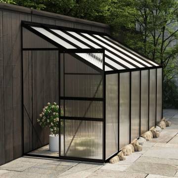 Anthracite Aluminium Greenhouse - 7.77 m³ for Your Garden