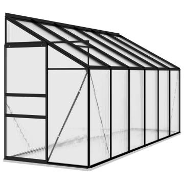 Anthracite Aluminium Greenhouse - 7.77 m³ for Your Garden