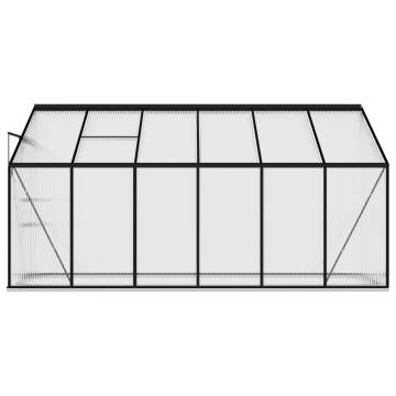 Anthracite Aluminium Greenhouse - 7.77 m³ for Your Garden