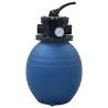 Pool Sand Filter with 4 Position Valve - 300mm Blue