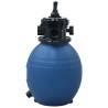 Pool Sand Filter with 4 Position Valve - 300mm Blue