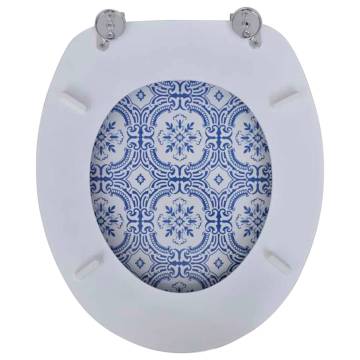 Stylish Toilet Seat with MDF Lid - Porcelain Design