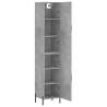 Stylish Highboard Concrete Grey - 34.5x34x180 cm