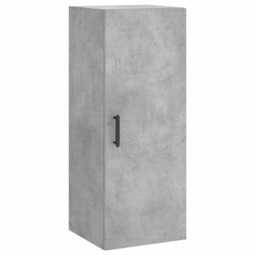 Stylish Highboard Concrete Grey - 34.5x34x180 cm