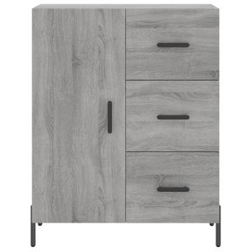 Stylish Highboard Grey Sonoma | 69.5x34x180 cm Engineered Wood