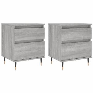 Bedside Cabinets 2 pcs Grey Sonoma | Stylish & Durable Design