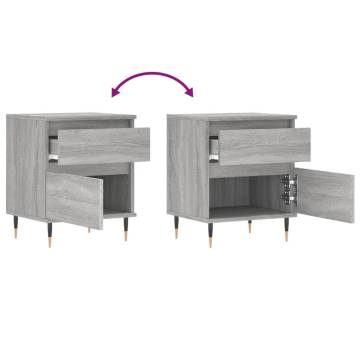 Bedside Cabinets 2 pcs Grey Sonoma | Stylish & Durable Design