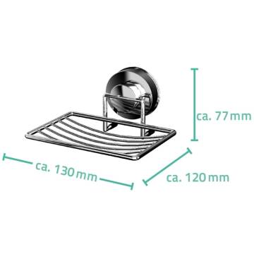 RIDDER Shower Soap Dish - Chrome, Suction Cup, 13x12x7.7 cm