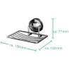 RIDDER Shower Soap Dish - Chrome, Suction Cup, 13x12x7.7 cm