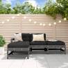 4 Piece Garden Lounge Set Grey Solid Wood Pine Colour grey Number of 4 