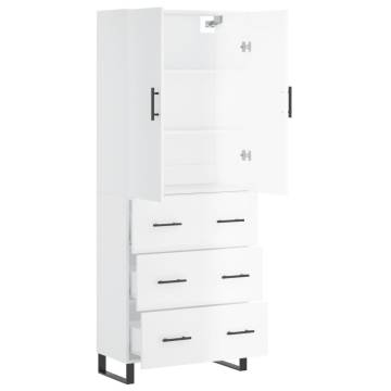 Elegant Highboard High Gloss White - Stylish Storage Solution