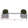 Esschert Design Planters with Bridge Bench Grey CF33G - Buy Now