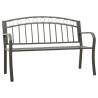 Stylish Grey Garden Bench | 120 cm Steel Furniture