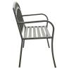 Stylish Grey Garden Bench | 120 cm Steel Furniture