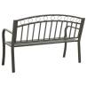 Stylish Grey Garden Bench | 120 cm Steel Furniture