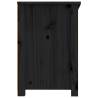 TV Cabinet Black 114x35x52 cm Solid Pine - Chic & Sturdy Design