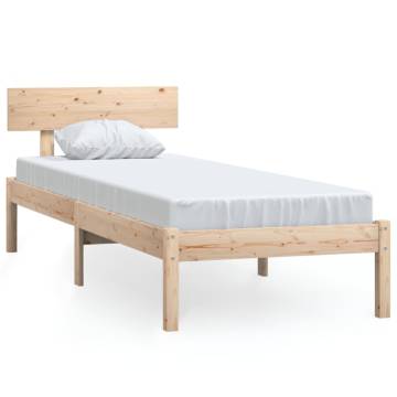 Solid Wood Pine Bed Frame 100x200 cm - Modern Style