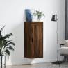 Elegant Wall Mounted Cabinet Brown Oak - 34.5x34x90 cm