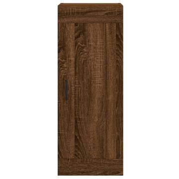 Elegant Wall Mounted Cabinet Brown Oak - 34.5x34x90 cm