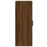 Elegant Wall Mounted Cabinet Brown Oak - 34.5x34x90 cm