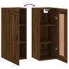 Elegant Wall Mounted Cabinet Brown Oak - 34.5x34x90 cm