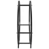 Firewood Rack Black 70x20x70 cm - Sturdy Steel Holder