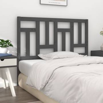 Stylish Grey Bed Headboard - Solid Pine Wood | HipoMarket