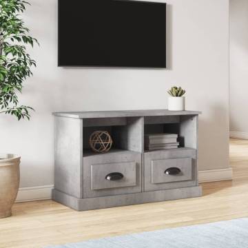 Concrete Grey TV Cabinet - Stylish & Practical 80x35x50 cm