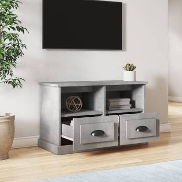 Concrete Grey TV Cabinet - Stylish & Practical 80x35x50 cm