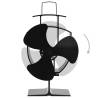 Heat Powered Stove Fan 3 Blades - Black | Hipo Market