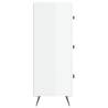 High Gloss White Chest of Drawers - 69.5x34x90 cm