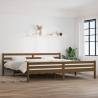 Bed Frame Honey Brown Solid Wood 200x200 cm Colour honey brown Size 200 x 200 cm 