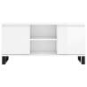 High Gloss White TV Cabinet - Stylish & Spacious Storage