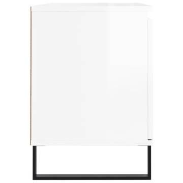 High Gloss White TV Cabinet - Stylish & Spacious Storage