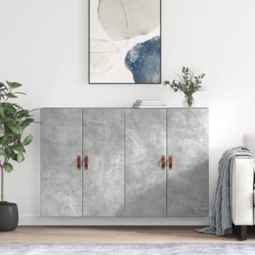 Wall Mounted Cabinets 2 pcs - Concrete Grey | HipoMarket